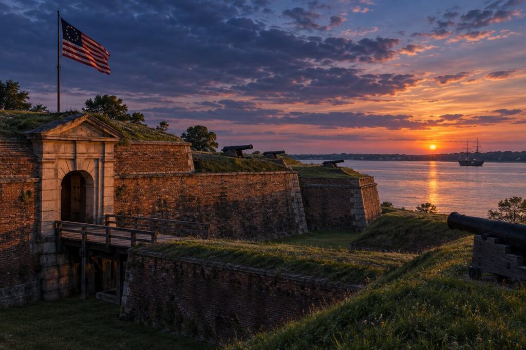 AI-created editorial interpretation of Fort Mifflin in Philadelphia