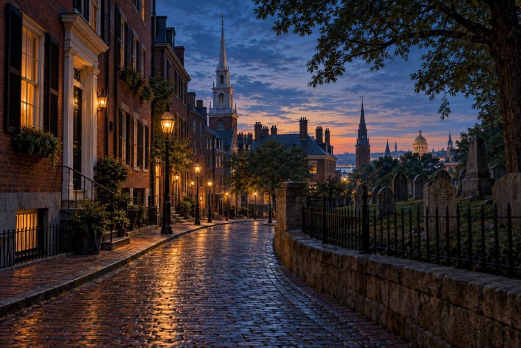 AI-created editorial interpretation of Boston in Boston