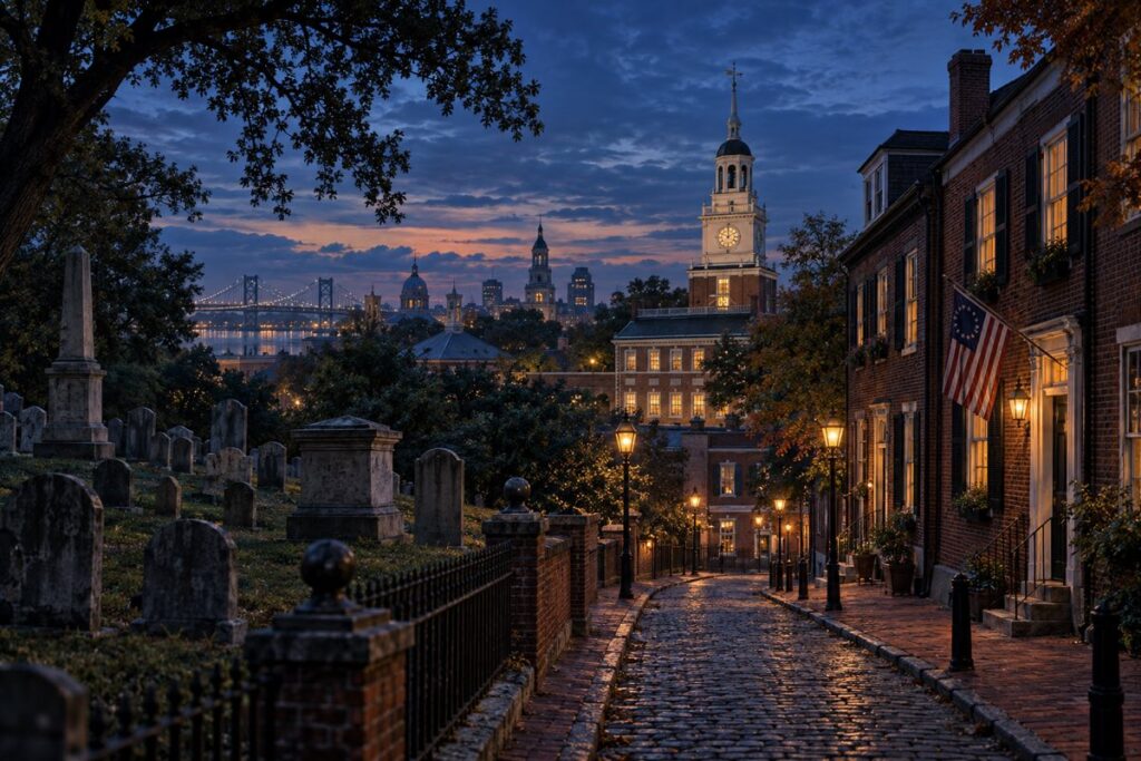 AI-created editorial interpretation of Philadelphia in Philadelphia