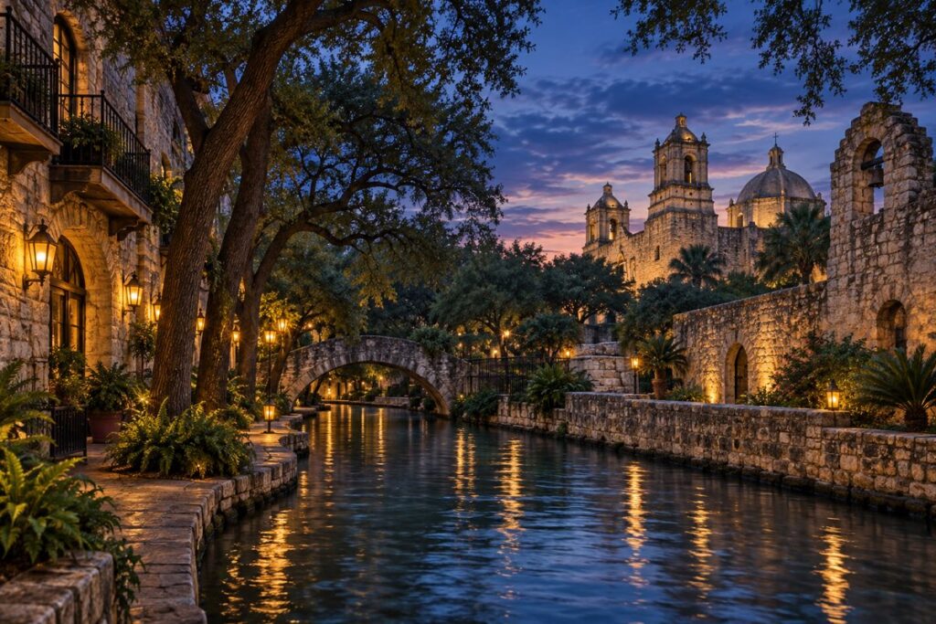 AI-created editorial interpretation of San Antonio in San Antonio